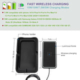 Wireless Charger Car Fast Charging Pad, 15W Wireless Phone Charger Cell Phone Cordless Flat Charging Mat Compatible With Iphone 11/12/12/14/15 Galaxy S21/S22/S23/24 Note10(Xp01)