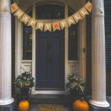 Happy Fall Burlap Banner - Prestrung Fall Banners, Happy Fall Banner, Thanksgiving & Harvest Home Decor, Pumpkin Maple Leaf Garland For Indoor Fireplace Wall Porch And Outdoor Party Decor