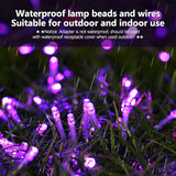 Purple String Lights Christmas - 320 Led 35M/115Ft 8 Modes End-To-End Plug In Indoor/Outdoor Waterproof Decorative Insid