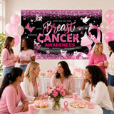 Breast Cancer Awareness Decorations, 71 x 43 in Breast Cancer Backdrop