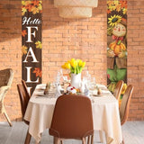 Fall Harvest Scarecrow Porch Banner for Thanksgiving Decor