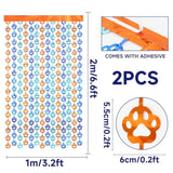 Orange Foil Fringe Curtain 2 Pack 3.3x6.6Ft Party Photo Booth Decor