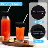 10 Pcs Drink Cover Scrunchies Reusable Cap Scrunchie Drink Covers For Drinks Elastic Stretchable Polyester Cup Covers Bar Party Cup Cover With Straw Hole For Women Fits Most Glass Cups