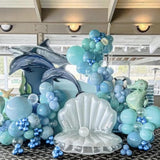 Ocean Themed Balloons 12 Inch Turquoise & Teal for Shark, Pool & Beach Parties