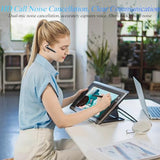 Bluetooth Headset, Wireless Bluetooth Earpiece With Led Display Charging Case, V5.3 Hands Free Noise Canceling Headphones With Dual-Mic For Computer/Laptop/Cell Phones/Home/Office/Trucker