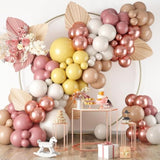 Boho Balloon Arch Kit 122Pcs Dusty Pink Yellow Rose Gold for Baby Shower Wedding