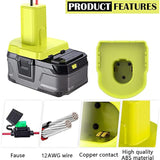 Power Wheel Adapter Compatible With Ryobi 18V P108 P107 P102 Battery Conversion Kit With Fuses & Wire Terminals, 12Awg Wire,Power Connector For Diy Ride On Truck Rc Toy Car