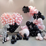 Black & Pastel Pink Balloon Arch Kit: 104 Piece Party Decoration