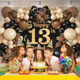 155pcs Black Brown Nude Balloon Garland Kit for Wild West & Rodeo Parties