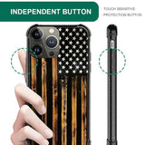 Case For Iphone 15,Luxury Pattern Design Shockproof Rugged Cover,Cases For Man Woman-Classic Wood Grain Old Flag