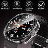 2-Pack Case With Tempered Glass Screen Protector For Samsung Galaxy Watch 8 40Mm, Ultra-Thin Full Protective Hard Pc Cover, Built-In Scale Bumper For Galaxy Watch 8 40Mm, Clear+ Clear