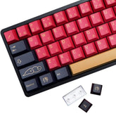 Red Samurai Keycaps, 129 Set Pbt Keycaps For Gaming Keyboard, Cherry Profile D