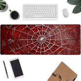 Mouse Pad?Spider Gaming Keyboard Mat?Web Red Laptop Computer Protector With Non-Slip Rubber Base?Large Extended Mousepads Gifts For Desk Office Home?Deskmat Decor 31.5" X 11.8"