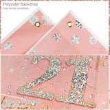 21St Birthday Decorations For Her, Rose Gold Happy 21St Birthday Decor With Balloon Arch Backdrop Banner Fringe Curtains Tablecloth Cake Topper Sash Crown For Women Party Supplies