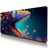 Gaming Mouse Pad Xl - Extra Large Extended Non Slip Trippy Chameleon - Keyboard And Mouse Desk Pad For Home Office And Study 31.5 X 15.7 In