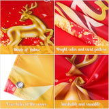 Merry Christmas Party Backdrop 72.8x43.3in Red & Gold Banner