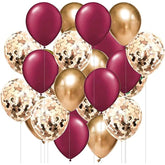 Burgundy Rose Gold Balloons Of 30Pcs For Burgundy Birthday Party Decor