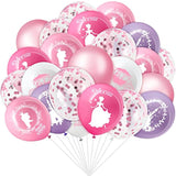 48 Princess Balloons – Pink Confetti Party Decor for Birthdays, Baby Showers & More