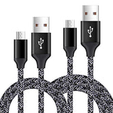 Short Micro Usb Cable 2-Pack, 1.6+3Ft Phone Charger Power Cords Android Fast C