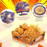 36 Pack Dart Battle Party Supplies Food Trays 5 Lb Blue And Orange Boats Large Paper Food Snack Trays For Dart Party Fireworks Gun Kids Game Birthday