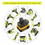 2 Pack Dm18Rl Battery Adapter Converter With Usb Socket & Type-C Compatible For Dewalt 20V & Milwaukee M18 Li-Ion Battery Convert To Ryobi 18V P108 Abp1801 Battery