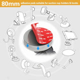 4 Pack 3.15 Inch & 23mm Double-Sided Adhesive Pads for Car Mounts
