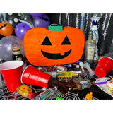 Halloween Pumpkin Piñata With Stick 17"X10" Perfect For Halloween Party Decorations, Photo Prop, October Birthday, Funny And Spooky - Fits Candy/Favors: By Get A Piñata
