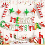 Merry Christmas Balloons Banner 16inch Xmas Party Decor
