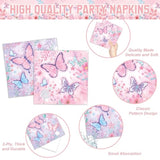 Butterfly Birthday Decorations, Girls Birthday Supplies - Plates, Napkins, Cups, Cutlery, Cake & Cupcake Toppers, Banner, Hanging Swirls, Tablecloth, Balloons For Butterfly Party Decorations, Serve 20