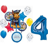 Anagram Paw Pups on Patrol 4th Birthday Party Supplies Chase 13pc Balloon Bouquet Decorations