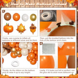 165PCS Fall Balloon Arch Kit with Little Pumpkin Balloons for Thanksgiving Party