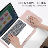 Laptop Sleeve Bag Compatible With Macbook 12 A1534/Air 11 13 M1 A2337/Pro 13 A2338, 11.6-12.3 Acer Chromebook/Hp Stream/Asus/Surface Pro 8/7/6/X/5/4/3, Pu Bag With Small Case, Pink