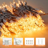 Christmas Lights,100 Count Warm White Lights With White Wire,21Ft Ul Certified Tree String Lights For Indoor Outdoor Chr