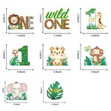 16Pcs Wild One Birthday Decorations Hanging Swirls For Boys Girls, Jungle Safari Theme 1St Birthday Foil Swirls Party Supplies, Safari Animal First Bday Ceiling Sign Decor