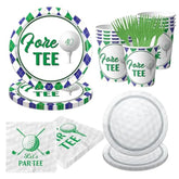 Golf 40Th Birthday Party Decorations, 100Pcs Let'S Par-Tee Disposable Golf Plates And Napkins Tableware Kit For Sports Theme 40Th Birthday Party Favors, Golf Party Supplies