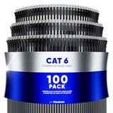 Maximm Cat 6 Ethernet Cable 0.6 Ft, (100-Pack) Cat6 Cable, LAN Cable, Internet
