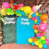 Tropical Hawaiian Balloon Arch Kit – 144pcs Luau, Beach & Pool Party Decorations
