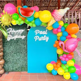 Tropical Hawaiian Balloon Arch Kit – 144pcs Luau, Beach & Pool Party Decorations