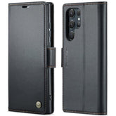 Samsung Galaxy S24 Ultra Wallet Case With Rfid Blocking, Samsung S24 Ultra Case Wallet For Women Men Card Holder Magnetic Clasp Kickstand Leather Book Folio Case For Galaxy S24 Ultra Black