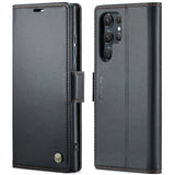 Samsung Galaxy S24 Ultra Wallet Case With Rfid Blocking, Samsung S24 Ultra Case Wallet For Women Men Card Holder Magnetic Clasp Kickstand Leather Book Folio Case For Galaxy S24 Ultra Black