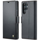 Samsung Galaxy S24 Ultra Wallet Case with RFID Blocking, Black - Premium Protection for Your Phone
