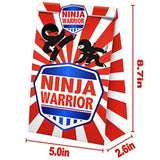 Ninja Goodie Bags - 24 Pcs Ninja Party Favors Candy Bags With Stickers, Ninja Goody Gift Treat Bags Ninja Themed Birthday Party Supplies