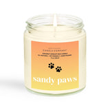 Sandy Paws | Pet Friendly Candle | Soy-Free Coconut Apricot Wax | Clean Burning | Non-Toxic | Veterinarian Approved | Pet Odor Eliminator | Air Freshening Scented Candle | 9 Oz