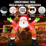 Inflatable Outdoor Christmas Decorations, 11 Ft Lighted Inflatable Christmas Santa Archway With Build In Led Light, Outd