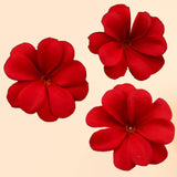 120 Pcs Artificial Plumeria Rubra Hawaiian Flower Petals Silk Flowers For Diy Hair Accessories Home Wedding Party Decoration,Red