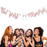Rose Gold “But First, Mimosas” Banner – Mimosa Bar Sign for Bridal Shower, Baby Shower, Bachelorette, Wedding & Brunch Parties