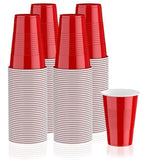 240 Pack 16 Oz Disposable Plastic Cups, Red Party Plastic Cups For Parties, Picnics And Bbq