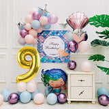 40 Inch Number Balloon 0-9 Gold Large Number 9 Balloons,Digital Balloons For Birthday Party Celebration Decorations Supplies, Helium Foil Number Balloons For Wedding Anniversary
