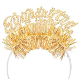 Gold Birthday Girl Headband - Fits Adult + Child | Bday Hair Accessory, 21St Party Favor, Golden Decorations, 30Th Supplies, Sweet 16, Cute Head Piece