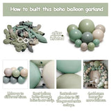 Dusty Green White Sand Balloon Garland - Double Stuffed Light Sage Green White Cream Balloon Arch Kit Latex Olive Beige Balloons For Baby Shower Birthday Woodland Wedding Wild One Party Decor